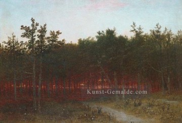Twilight in der Cedars Bei Darien Connecticut Luminism Szenerie John Frederick Kensett Ölgemälde